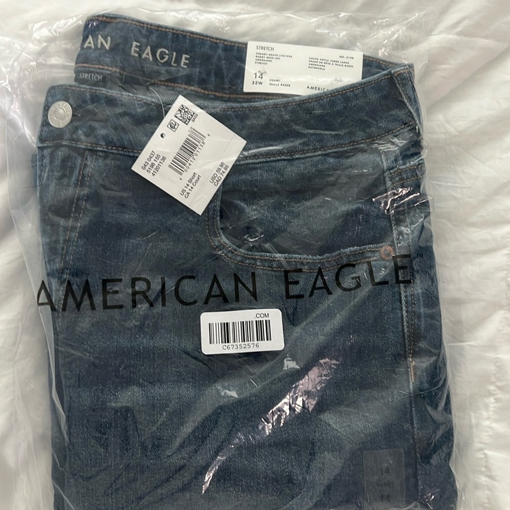 Brand new dreamy drape low rise baggy wide leg Jeans. 14 short but are long